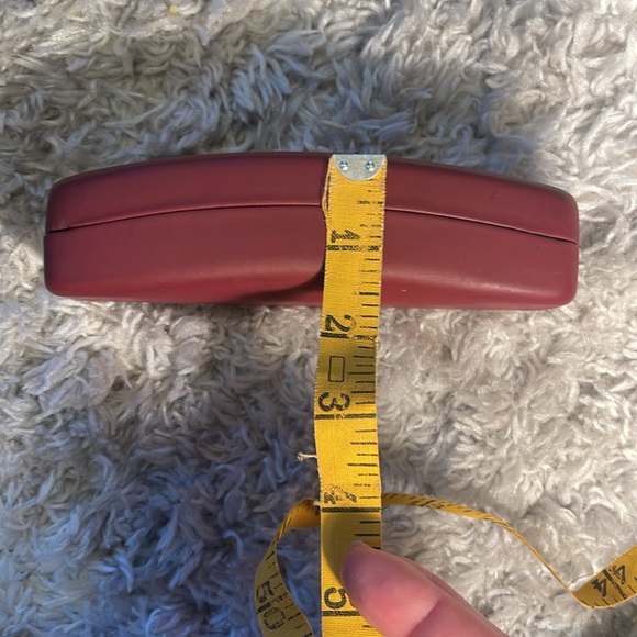 Ray-Ban Eyeglasses Sunglasses Case Burgandy Hard Shell Clamshell Silver Logo - Picture 13 of 13